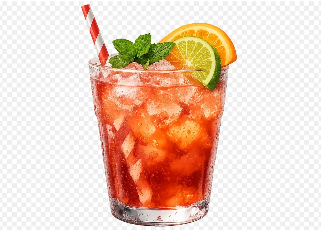 Summer drink isolated after AI background removal