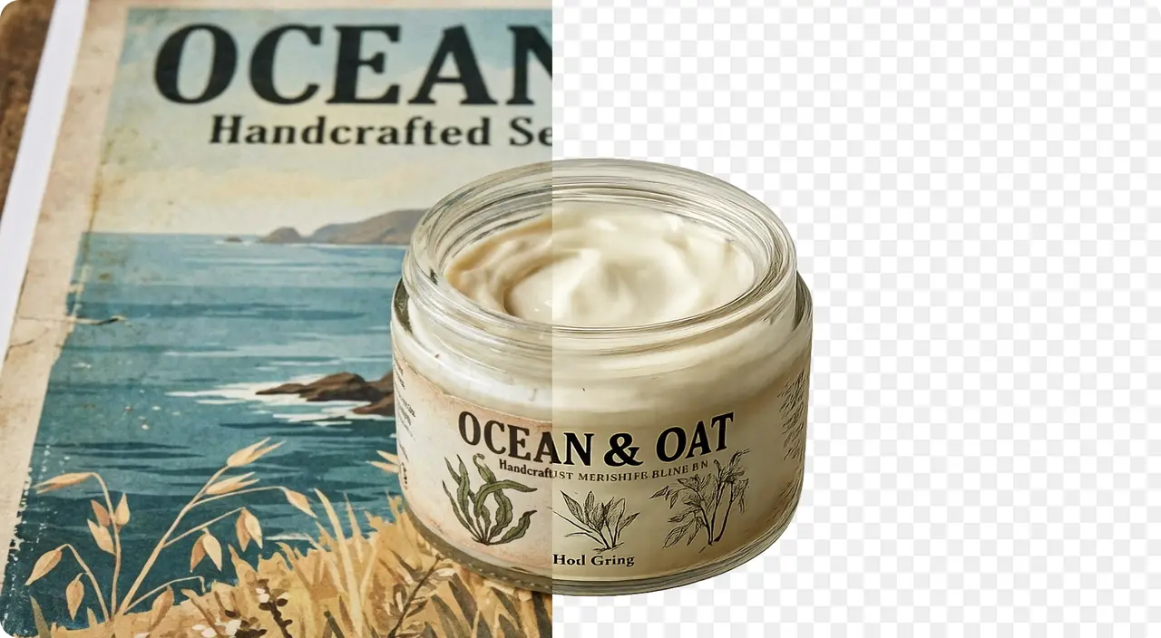 Hand cream product cutout after removing the image background