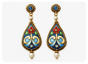 Earrings transparent PNG generated for product and social content