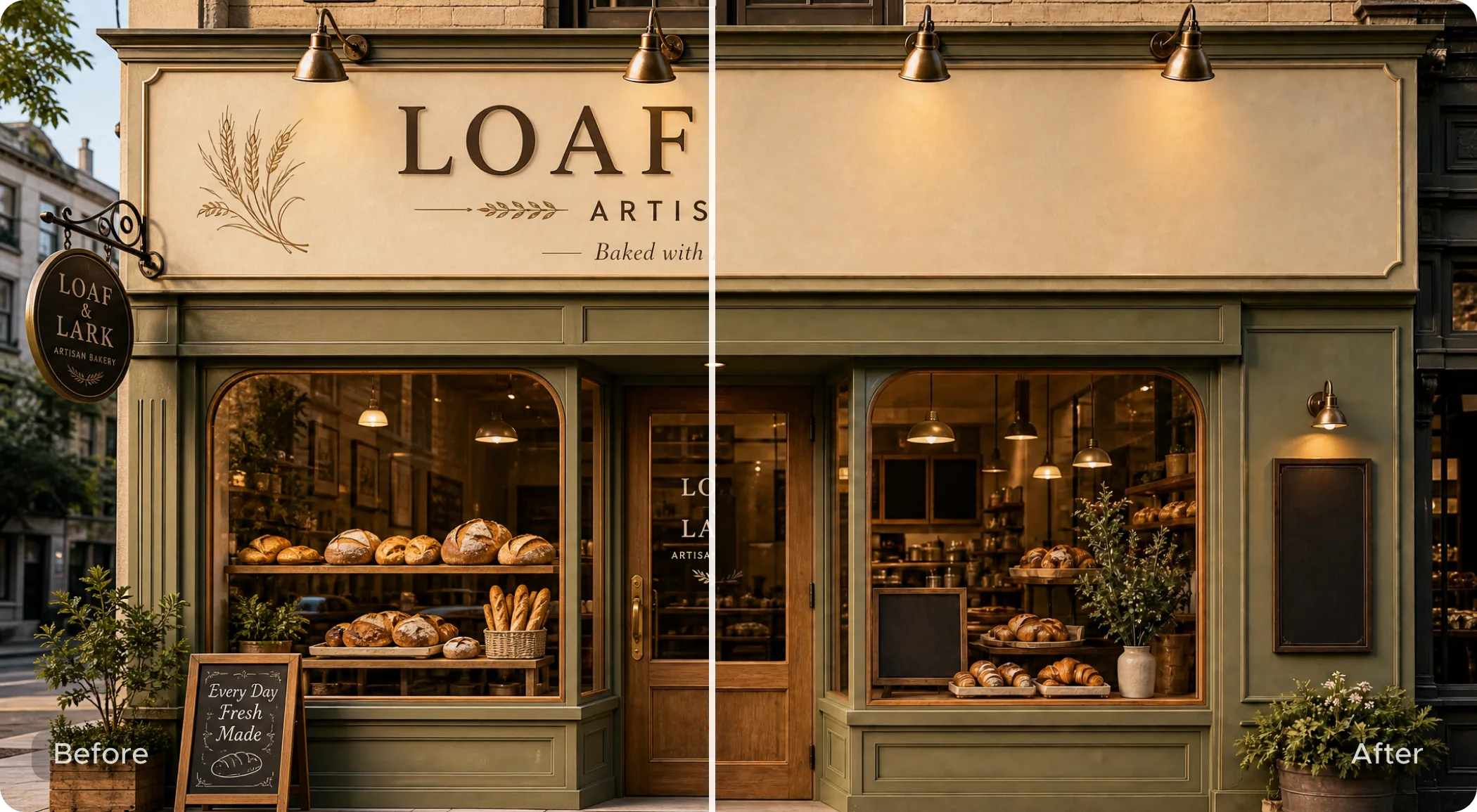 Clean product photo after removing text with AI